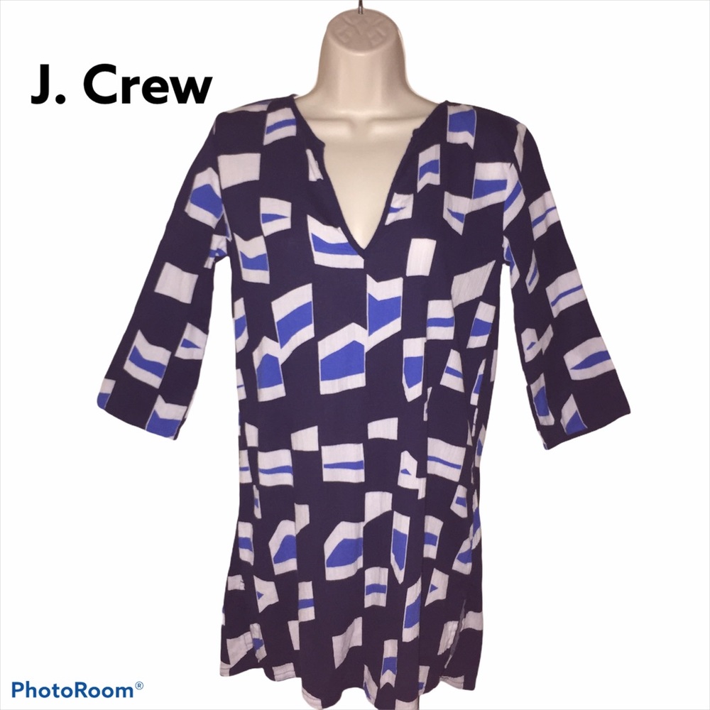 J. Crew tunic top. Quarter sleeve
